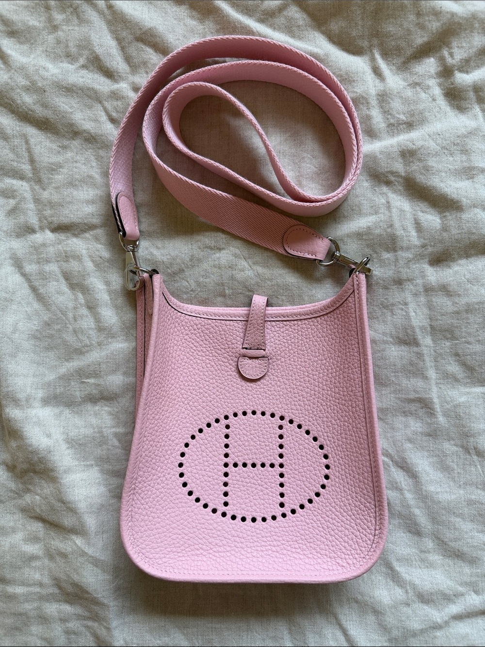 Hermes Rose Sakura TPM Evelyn stamped K